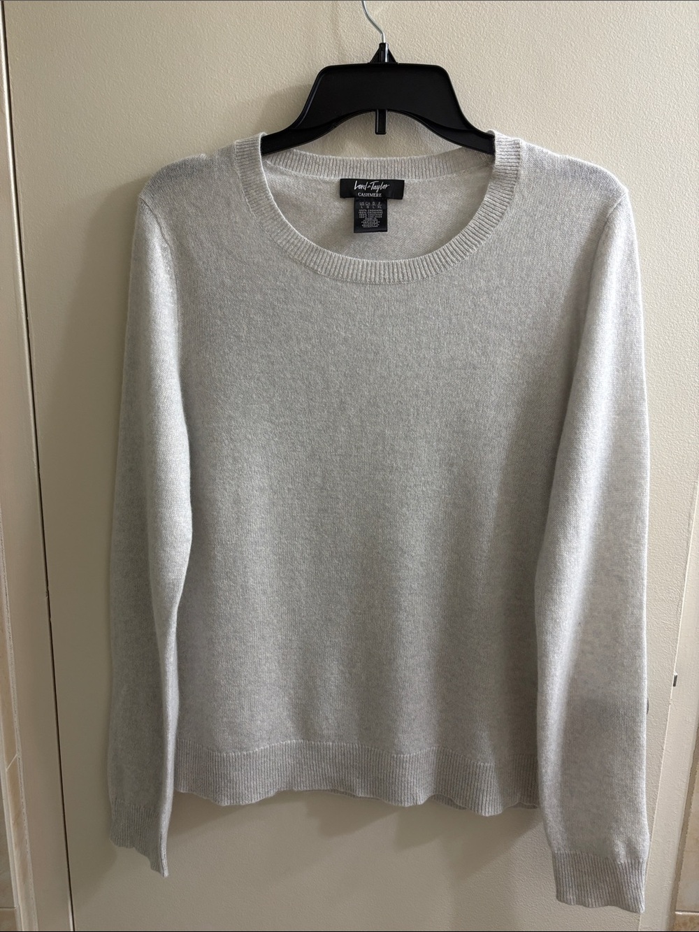 Lord & Taylor cashme Crewneck Sweater - Light Gray